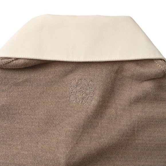 LOEWE SS25 Logo Badge Colorblock Lapel Single-Breasted Long-Sleeved Shirt Men's - Picture 7 of 9